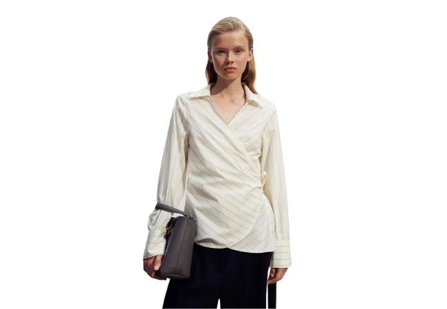 H&M Poplin Wrap Shirt