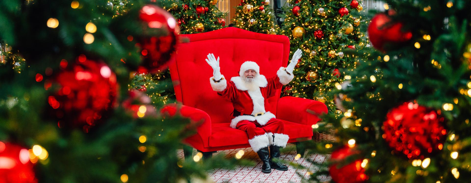 Visit Santa inside Hillcrest Mall