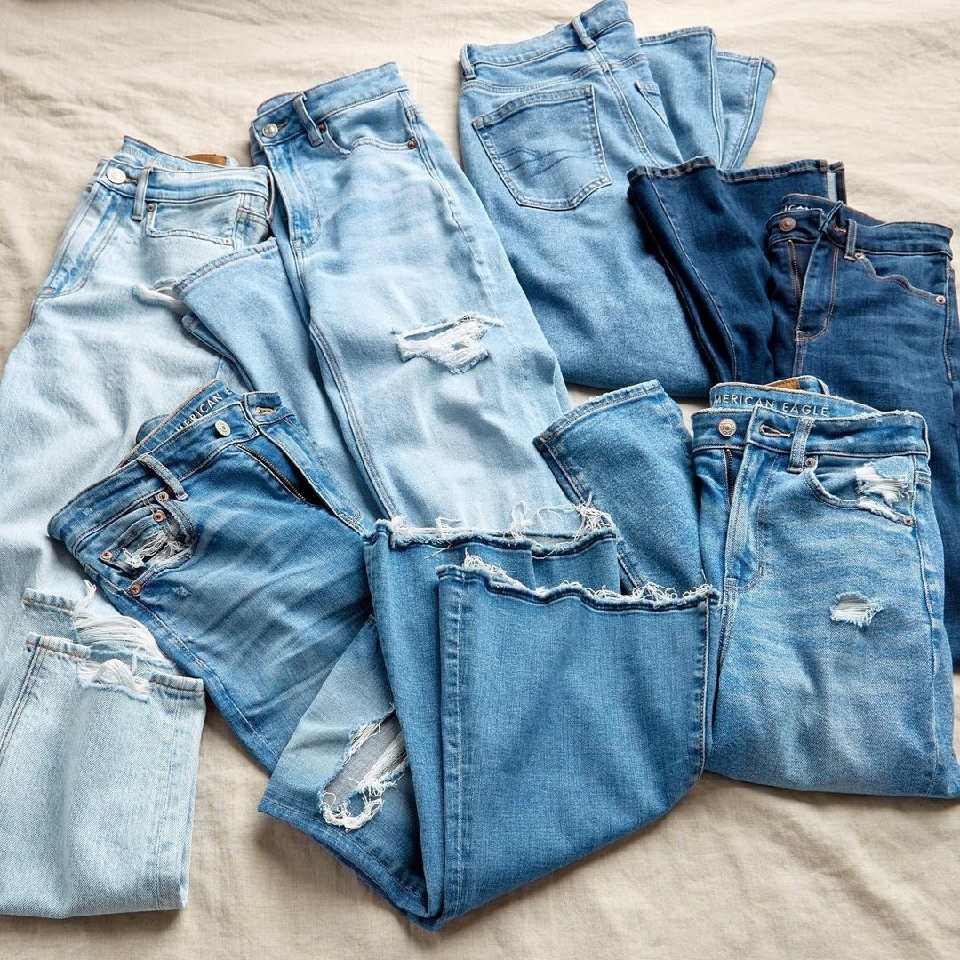 Flatlay of jeans