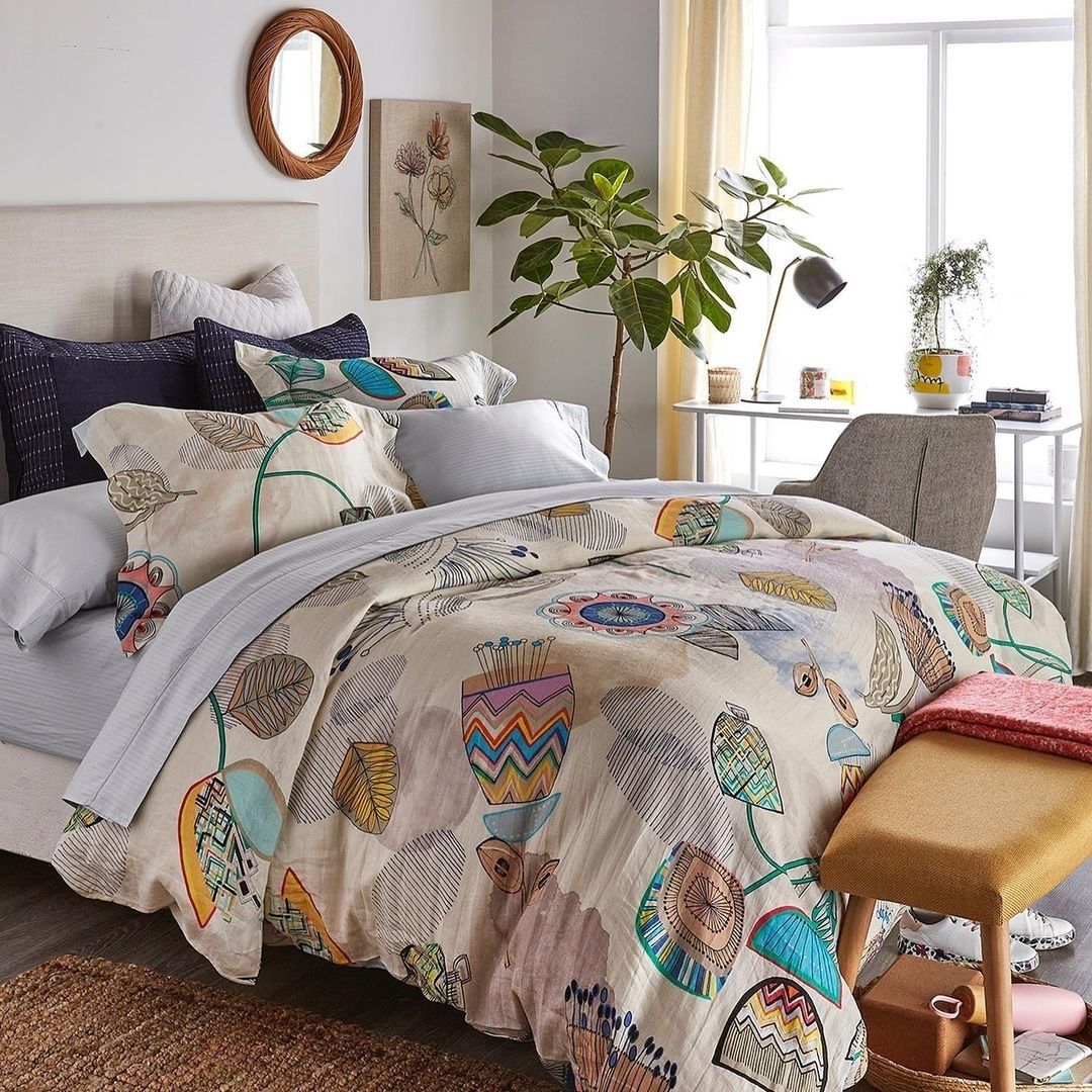 Colourful bedding