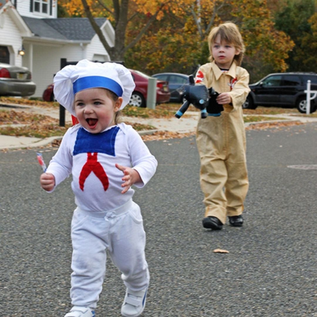 Kids in halloween costumes