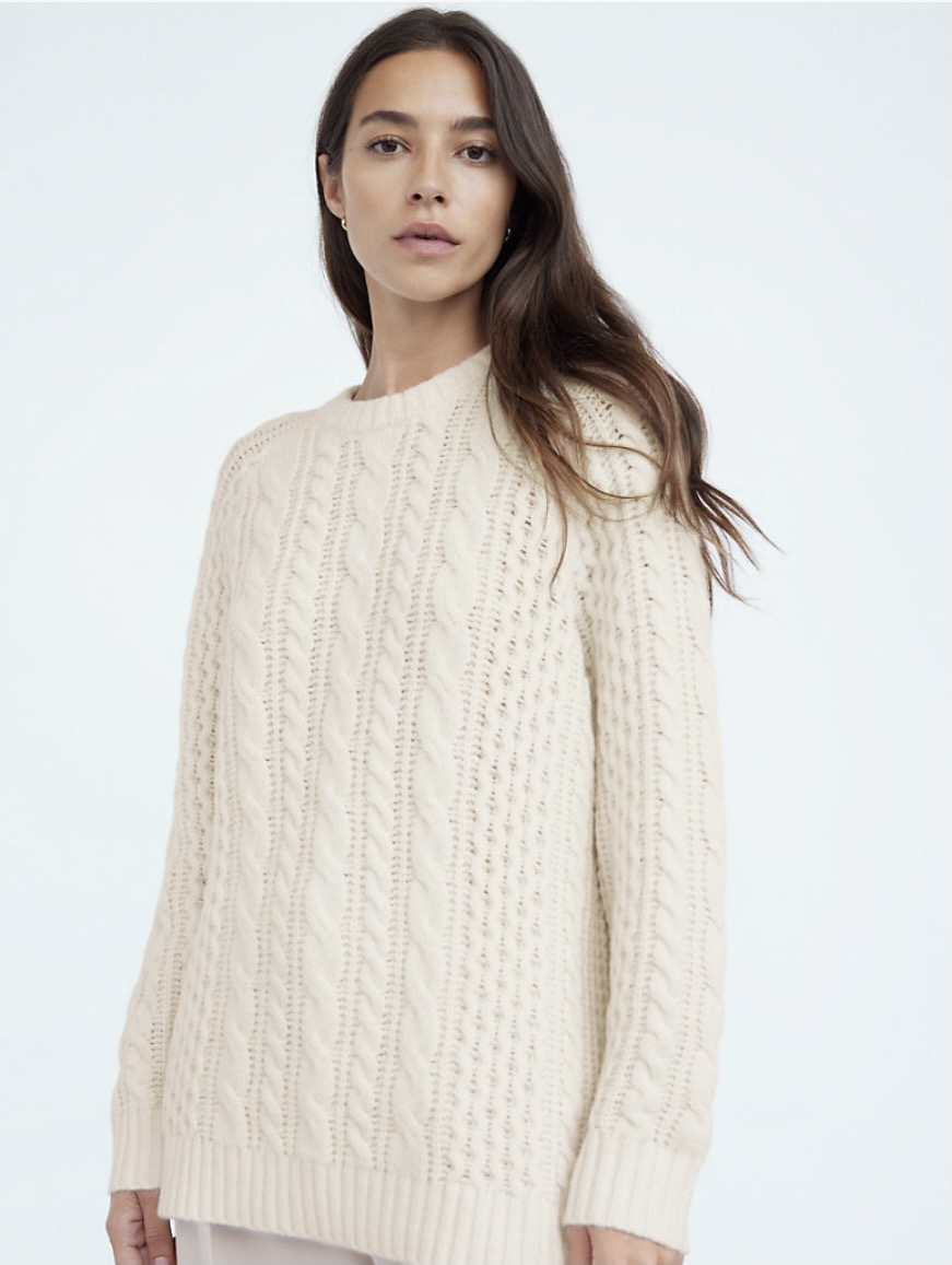 cable knit sweater from Aritzia