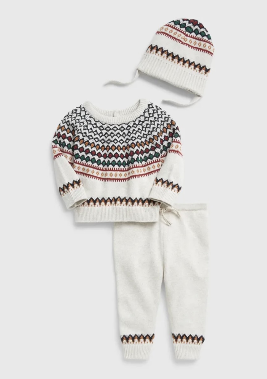 Baby fair isle sweater 3 piece set from GAP