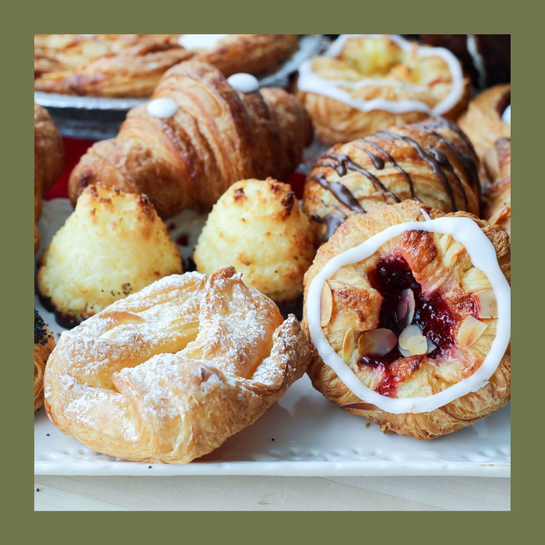 baked goods from danish pastry house