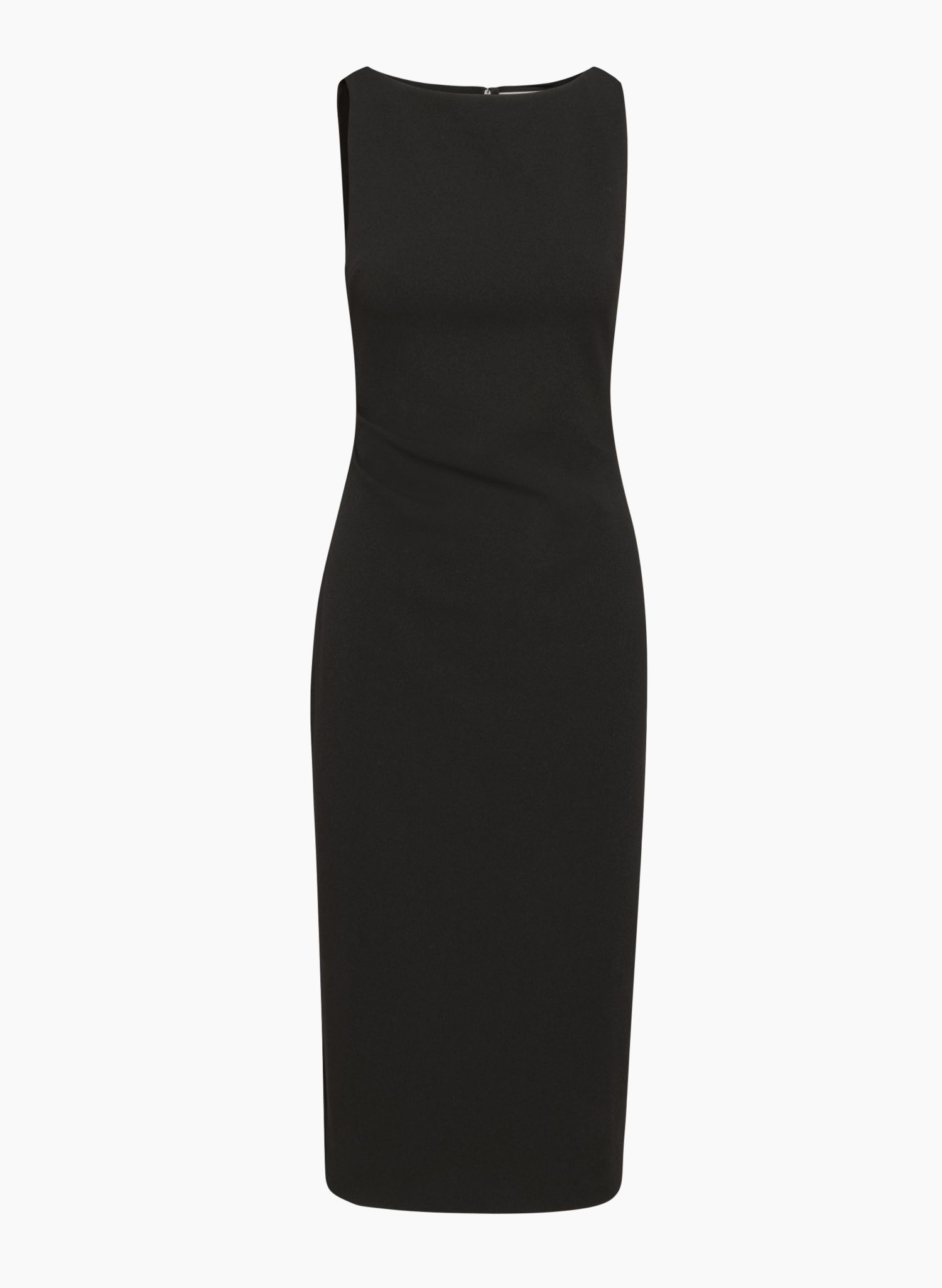 Midi length black dress from Aritzia.