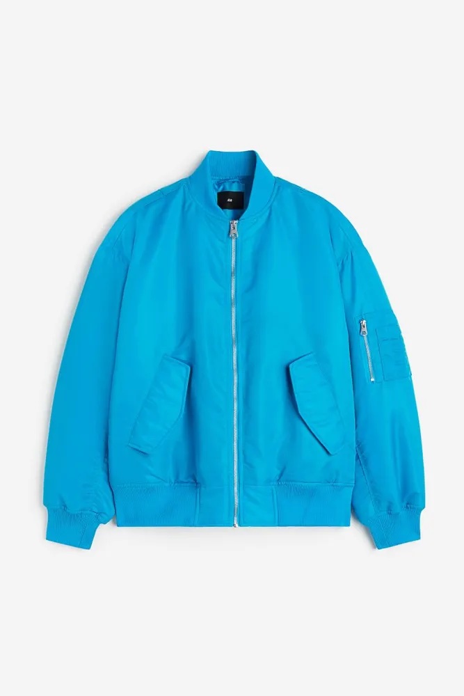 Blue bomber jacket from H&M.