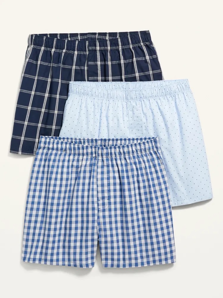 Three pairs of boxer shorts from Old Navy.