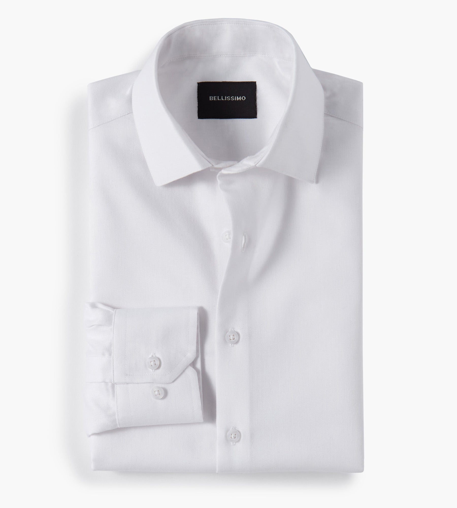White white button down shirt folded.