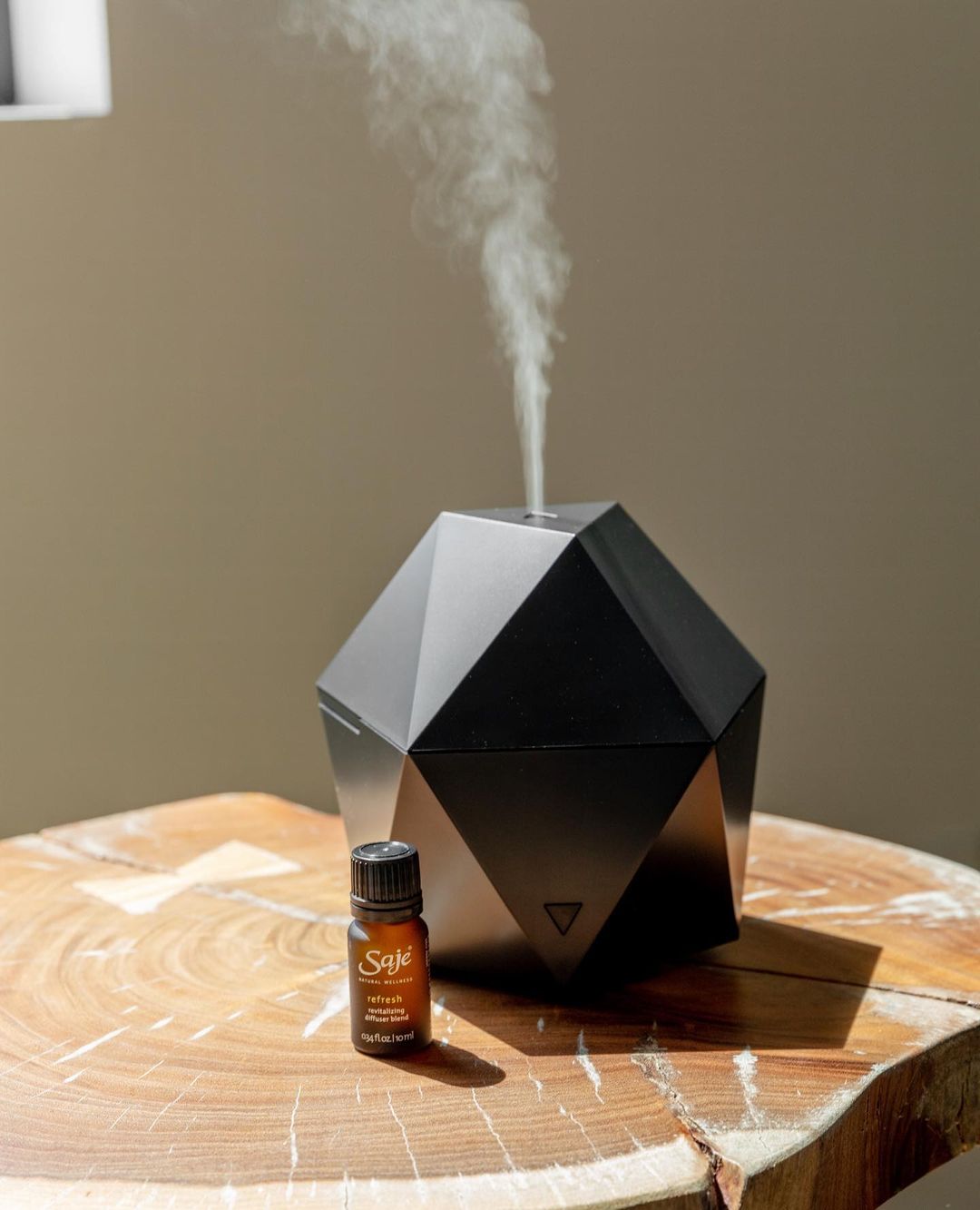 Essential oils diffuser from Saje Natural Wellness.