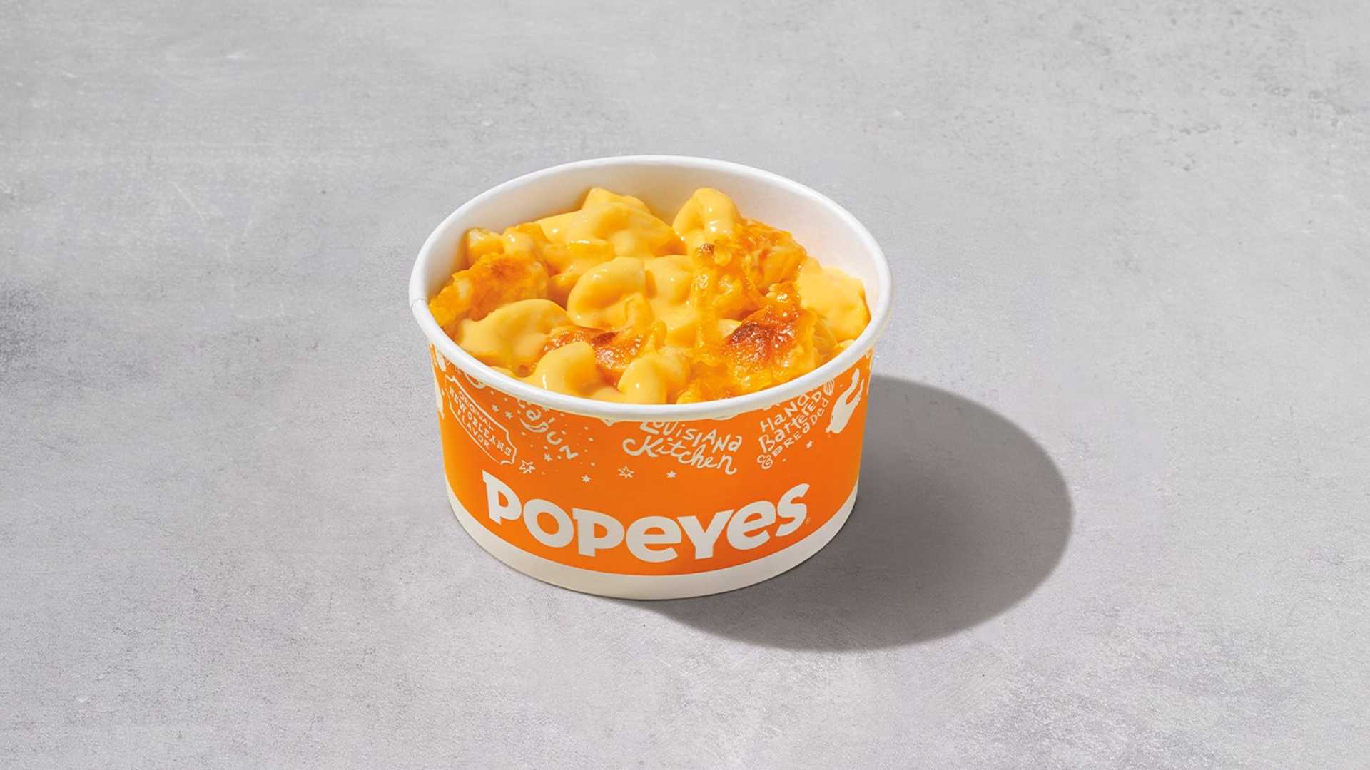 Mac and cheese from Popeyes Louisiana Kitchen