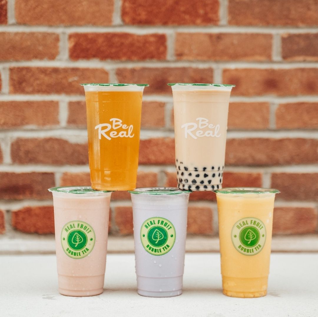 Variety of bubble tea from Real Fruit Bubble Tea