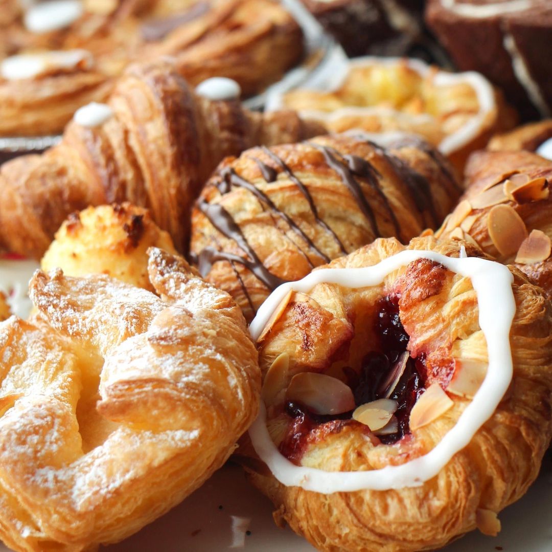 Variety of pastries from Danish Pastry House