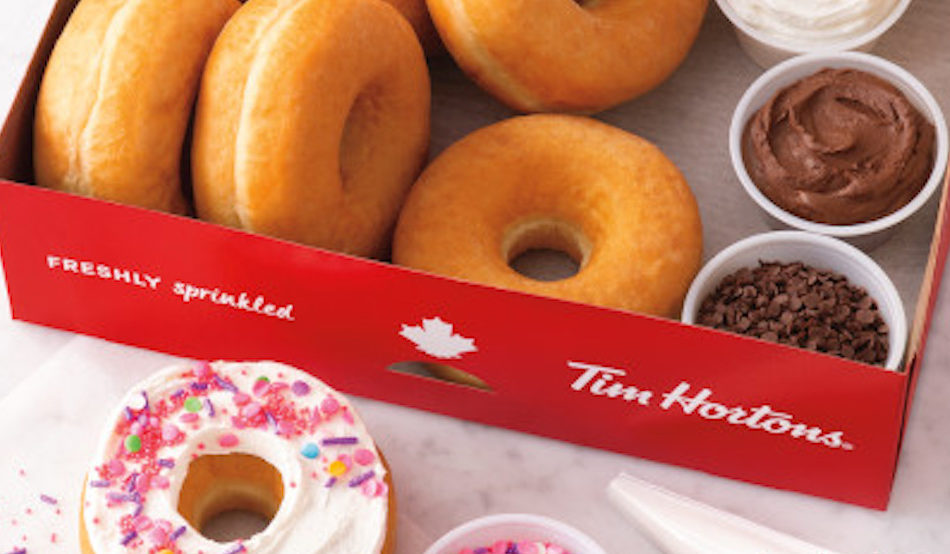 Box of donuts from Tim Hortons
