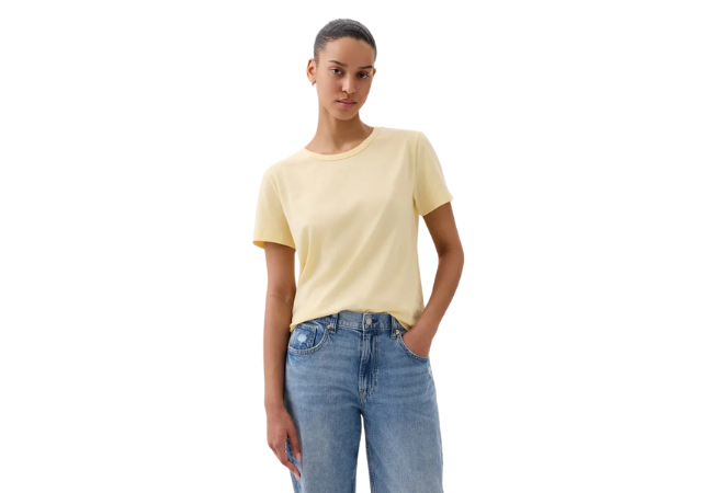 Gap Organic Cotton Vintage T-Shirt yellow