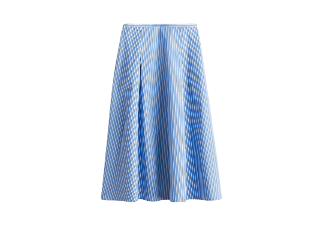 H&M A-line Poplin Skirt blue