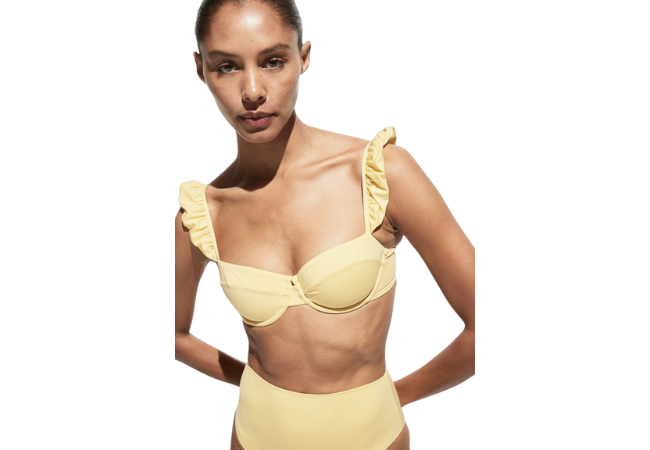 H&M Non-padded Bikini Top yellow