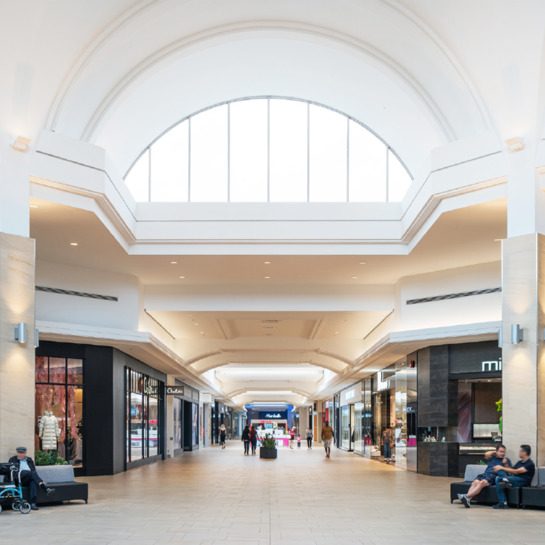 new interior centre court at hillcrest mall