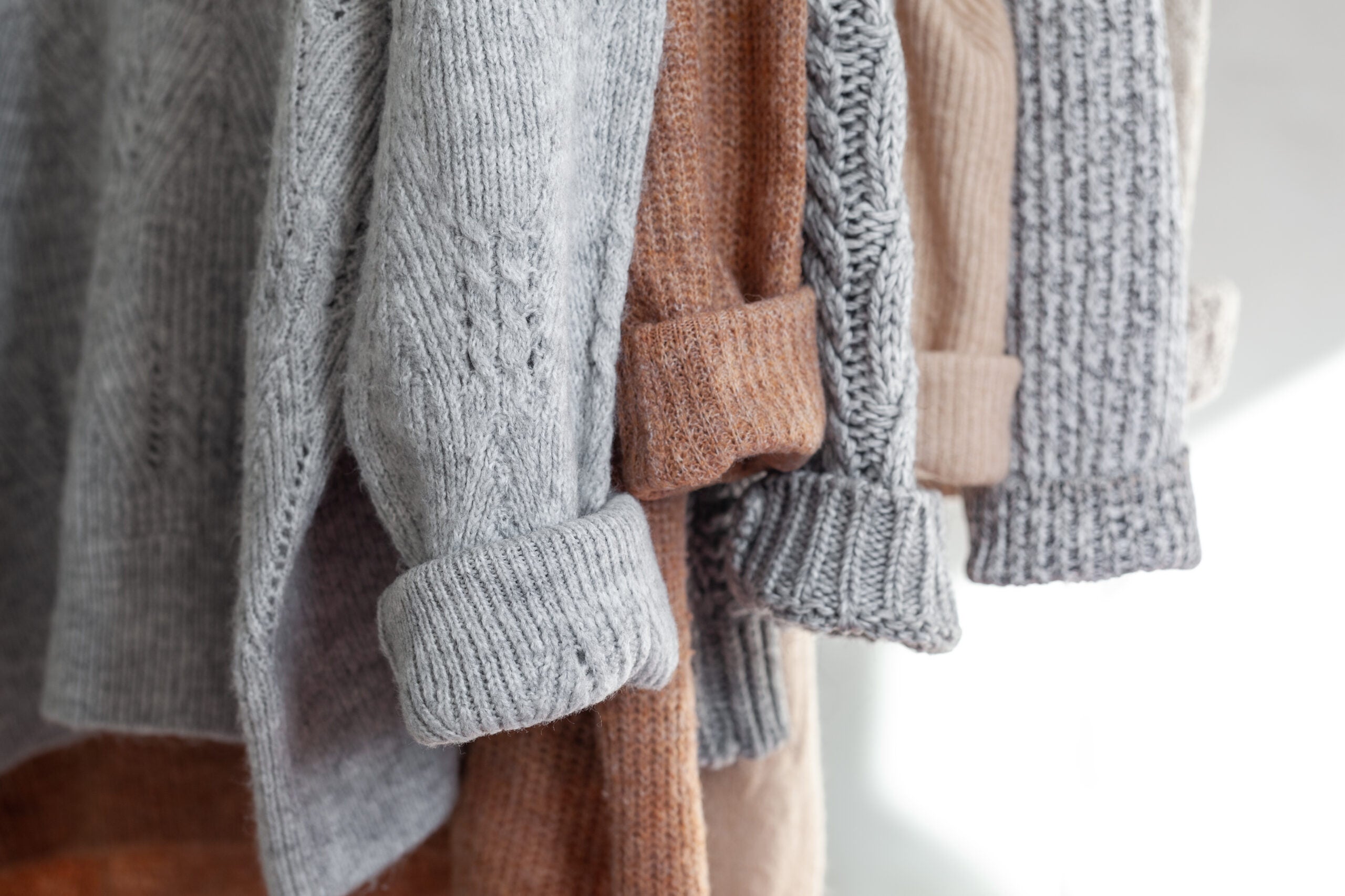 Sweaters hanging