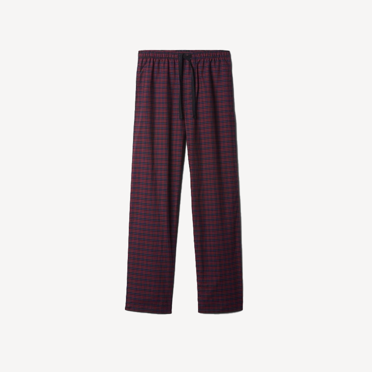 Maroon and black plaid pajama pants