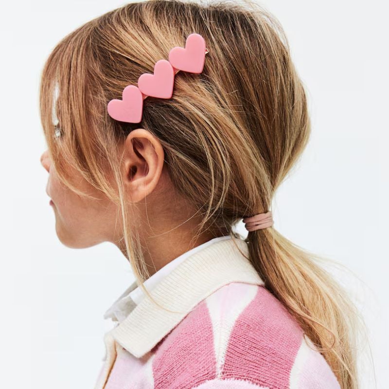 Hair clip in girl's hair